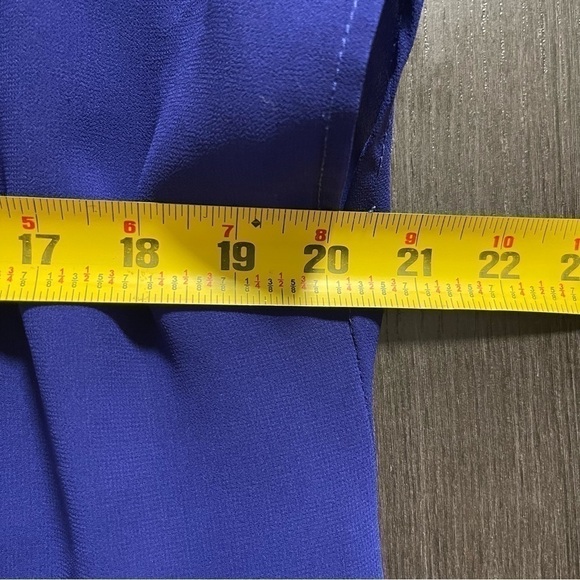 [CECICO] Sheer Royal Blue top - S - Picture 4 of 5
